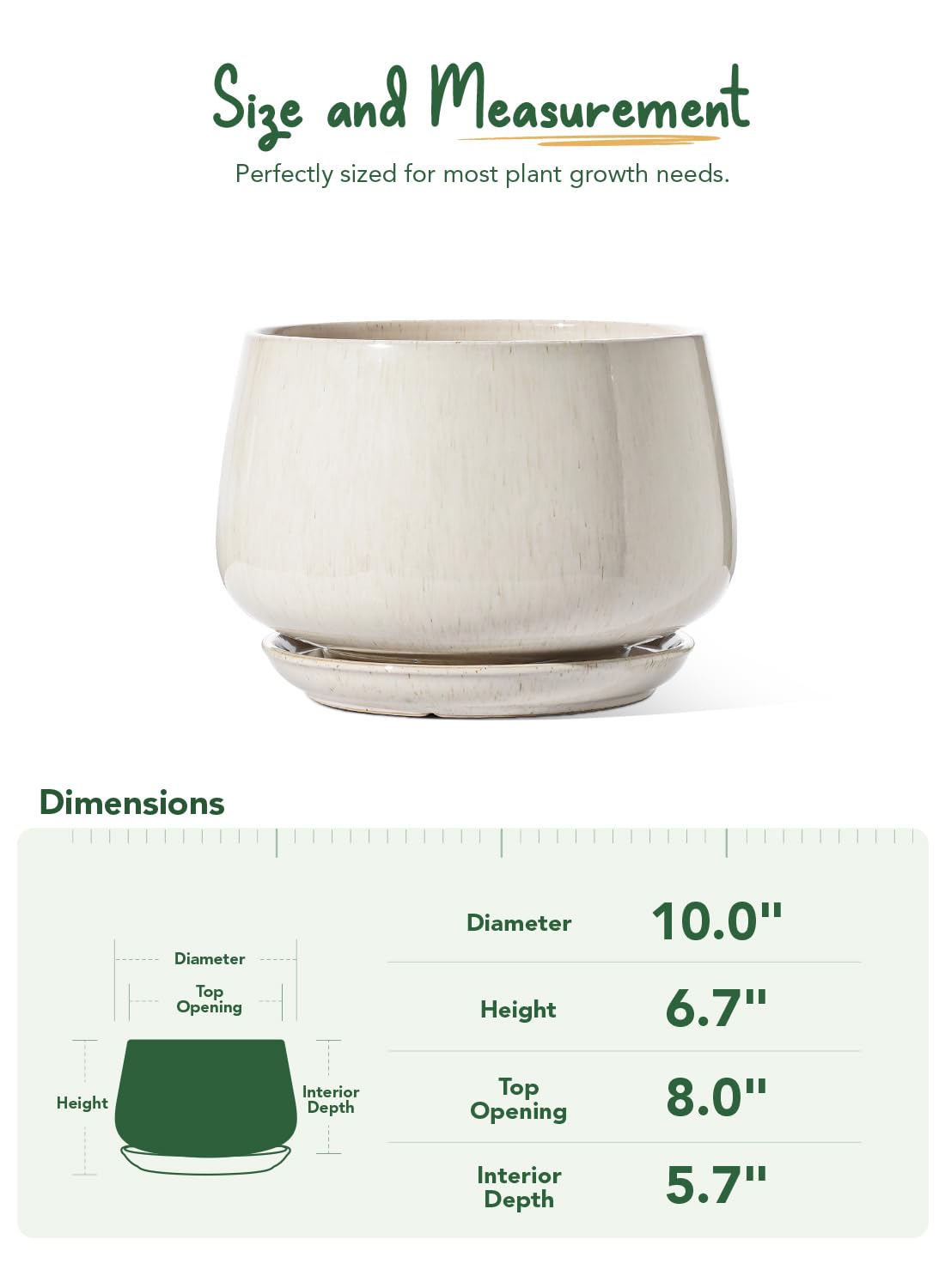 LE TAUCI planter with silicone base pad protects floors from scratches