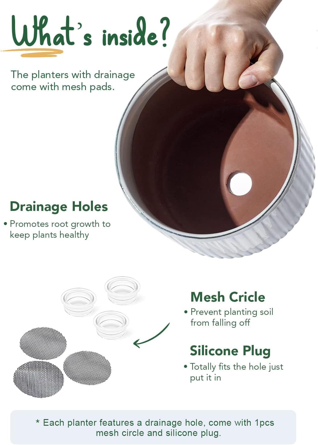 LE TAUCI mesh pad to stabilize soil and promote proper drainage