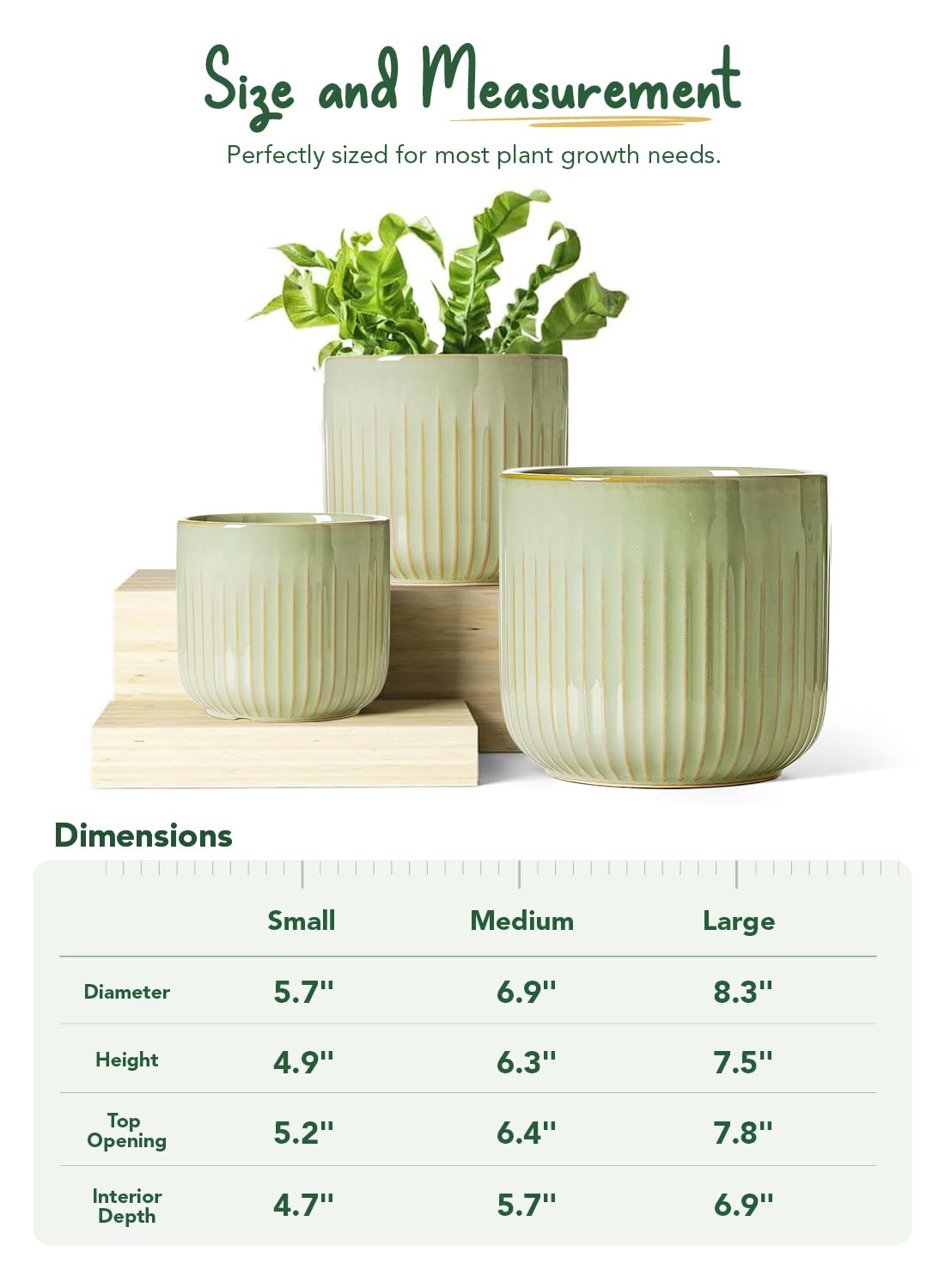 LE TAUCI heavy stoneware planter showing stable base and airflow interior