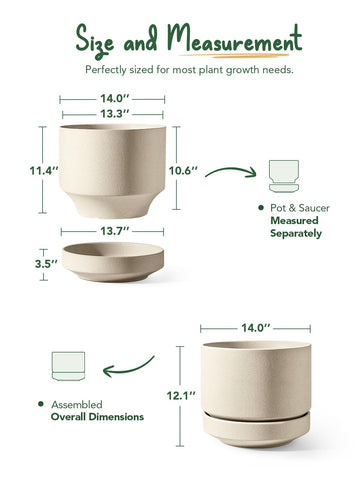 LE TAUCI 14-inch pot with silicone plug for flexible watering