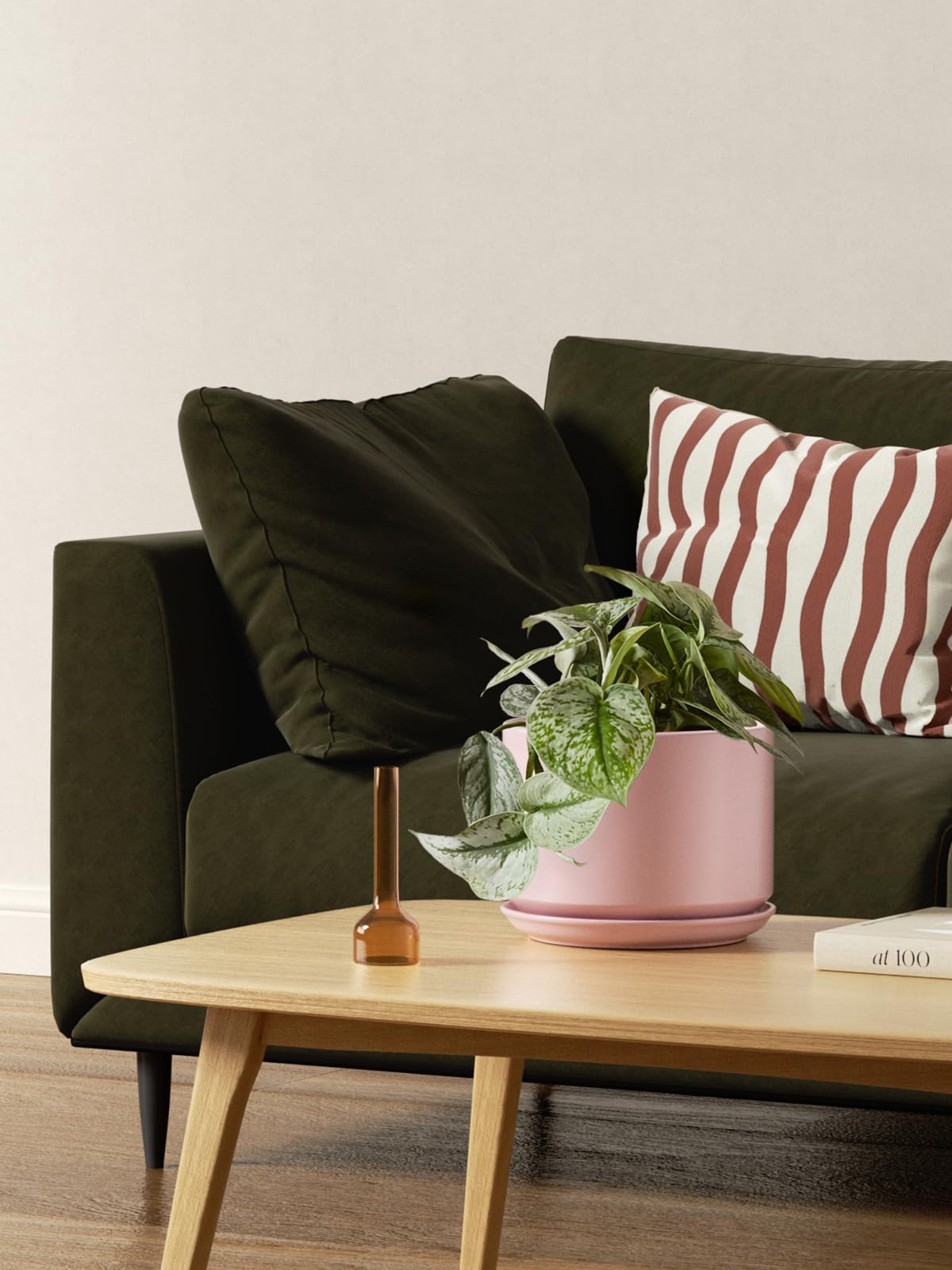LE TAUCI pink ceramic plant pots small for succulents and desktops