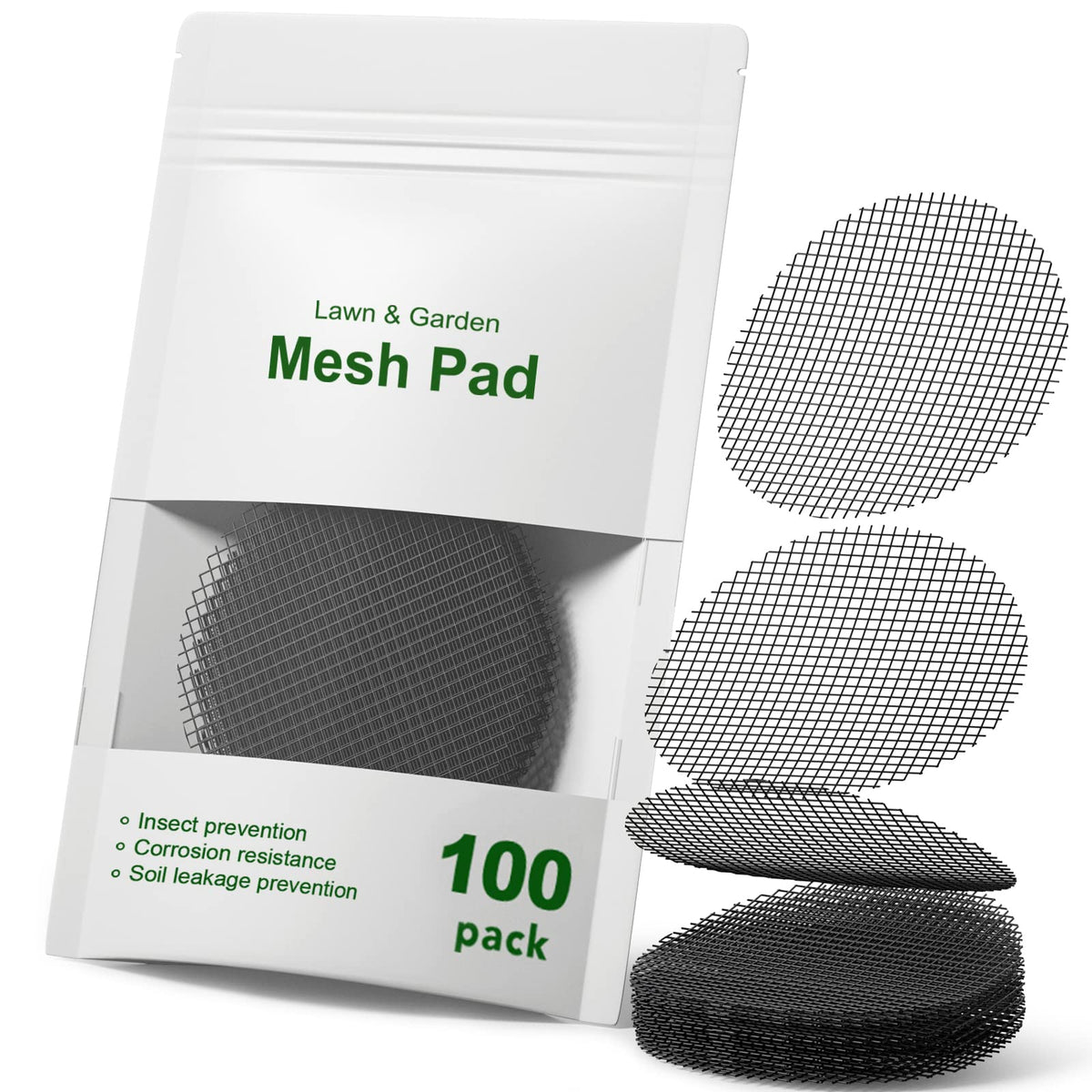 LE TAUCI plant pot hole mesh pad over a round drain keeps soil in place