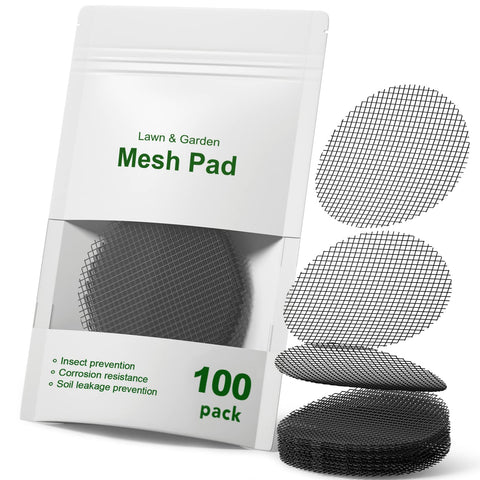 LE TAUCI plant pot hole mesh pad over a round drain keeps soil in place