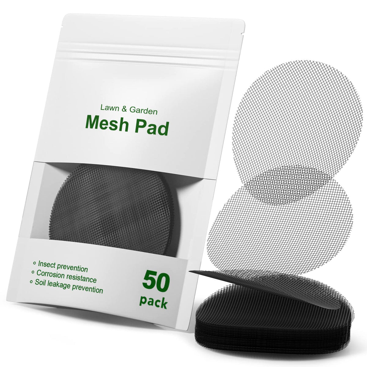 LE TAUCI 4-inch plant pot hole mesh pad preventing soil loss in a large pot