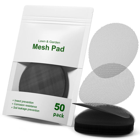 LE TAUCI 4-inch plant pot hole mesh pad preventing soil loss in a large pot