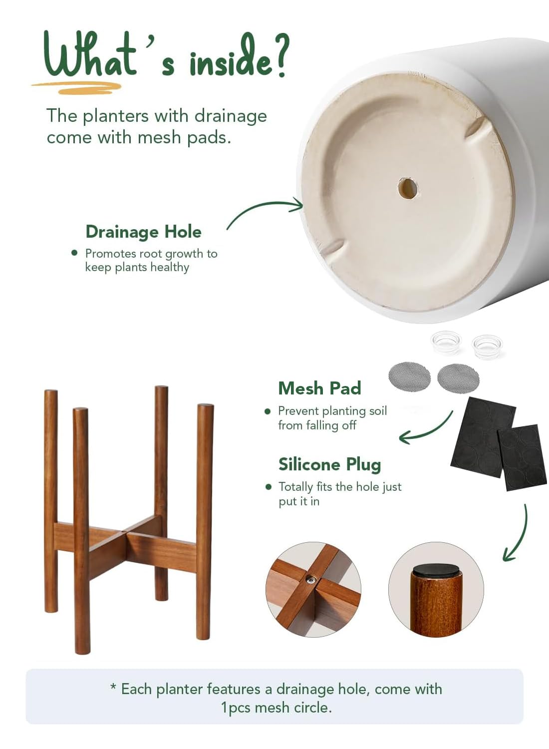 LE TAUCI durable ceramic pots ideal for herbs, flowers, or foliage.