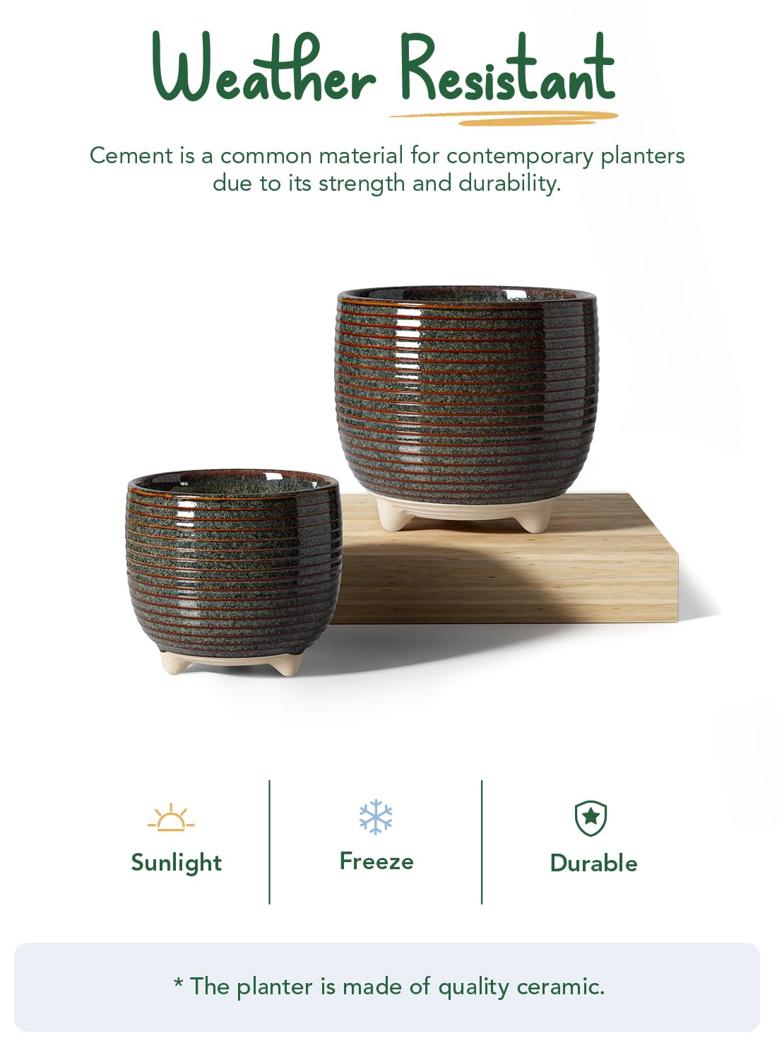 LE TAUCI pot with drainage hole net for moisture control in homes.