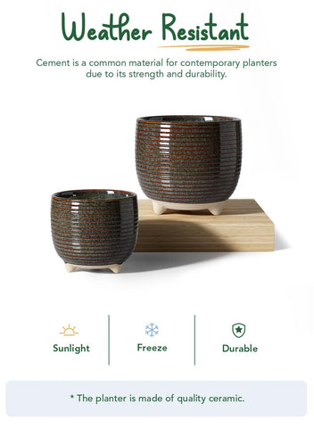 LE TAUCI pot with drainage hole net for moisture control in homes.