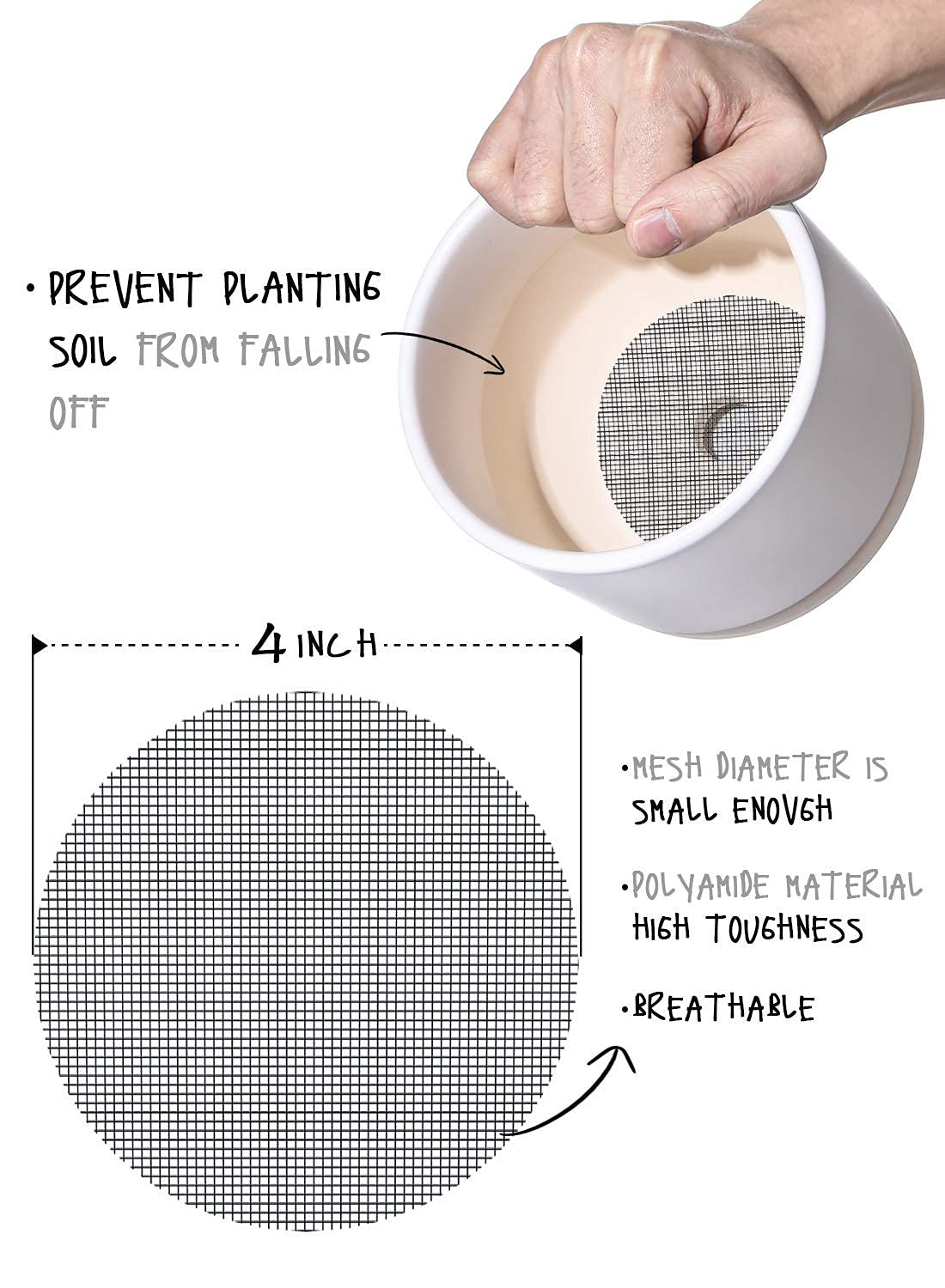 LE TAUCI reusable bonsai bottom grid supporting soil containment