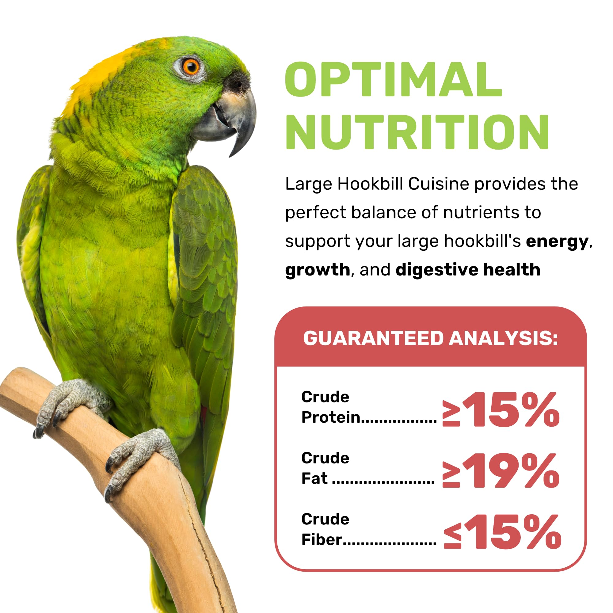 LEACH macaw cockatoo fruit and vegetables mix highlights natural vitamins and crunch