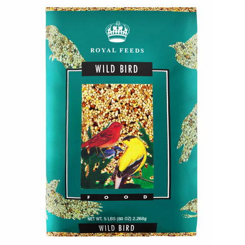 LEACH GRAIN & MILLING CO. Wild Bird Seed packaging for easy year-round feeding.
