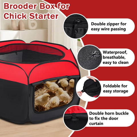Leadinor Brooder Box top cover provides protection for outdoor chick rearing.
