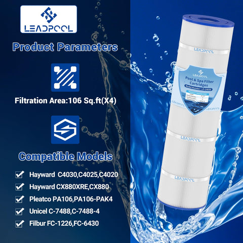 Leadpool C4030 packaging box showing a 4-pack value for pool owners