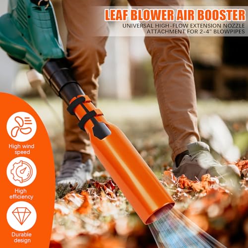 Leaf Blower Air Booster in boost mode demonstrates amplified airflow and faster debris removal.
