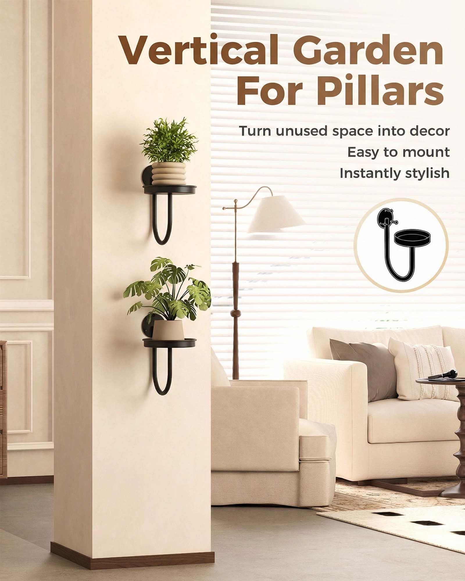 Leaf&lull minimalist plant hanger stand for a clean indoor greenery display.