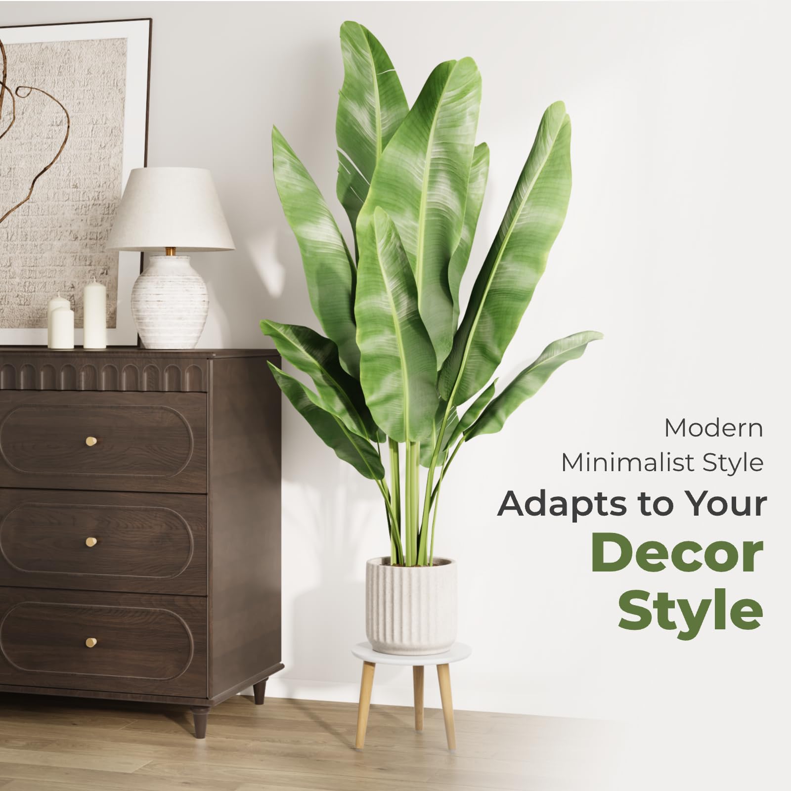 Leaf&lull solid wood finish complements modern living room decor