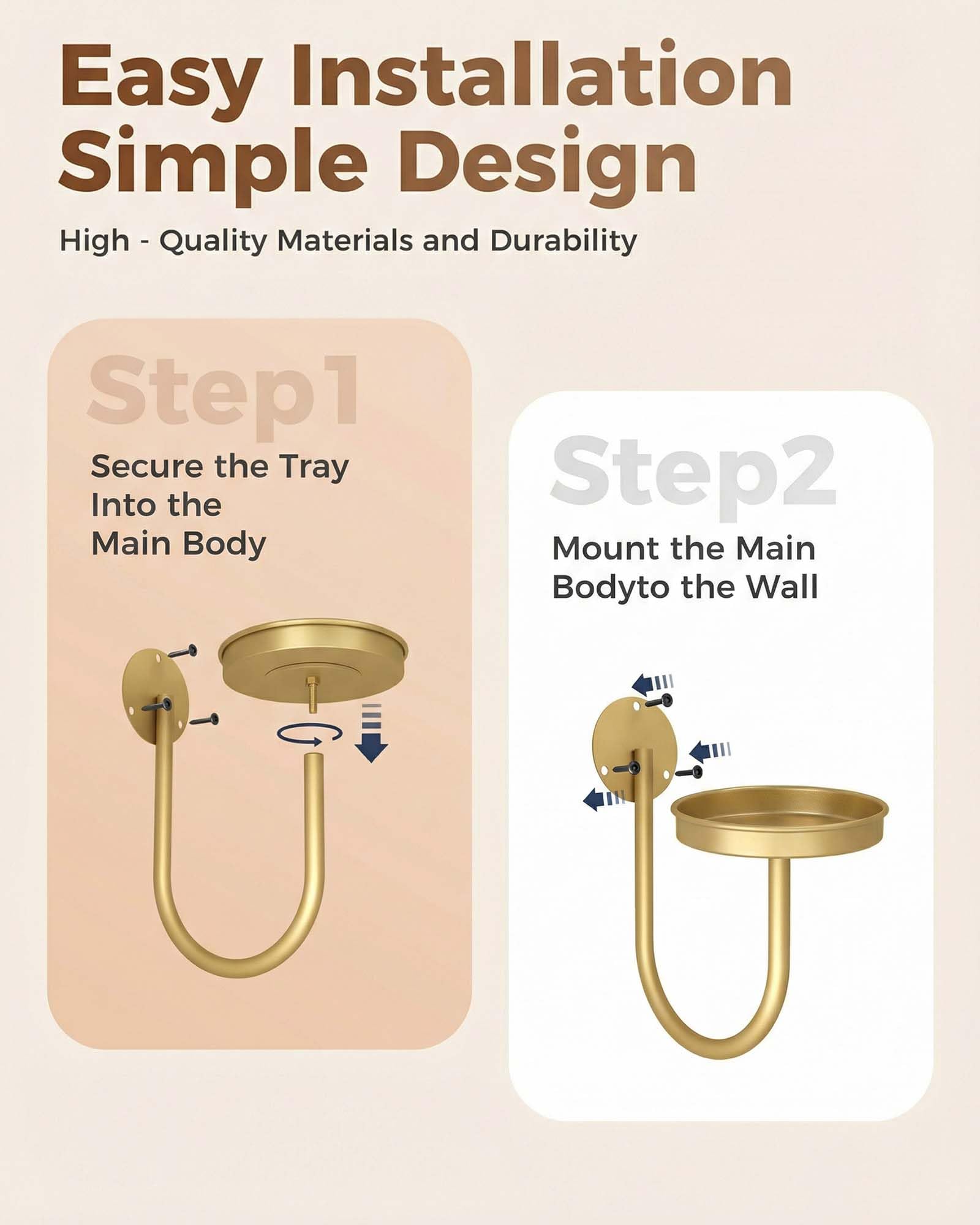 Leaf&lull two-pack wall planters with easy mounting hardware