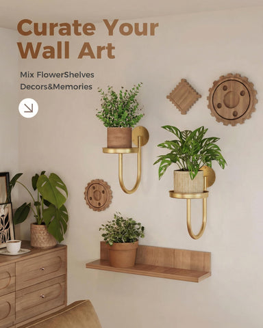 Leaf&lull window planter in golden finish ideal for sun-loving plants