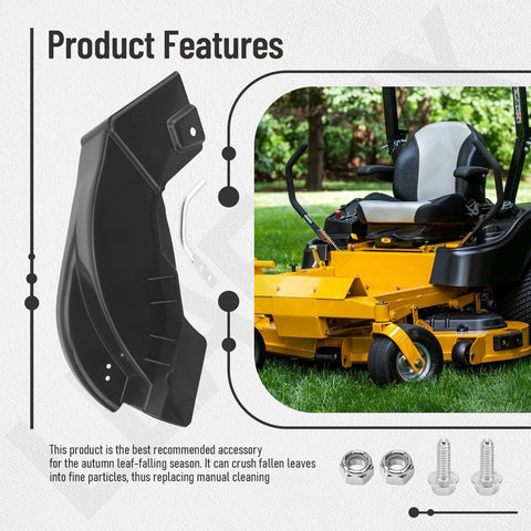 LeafFlex promotes closed-loop grass chip circulation for cleaner mowing.
