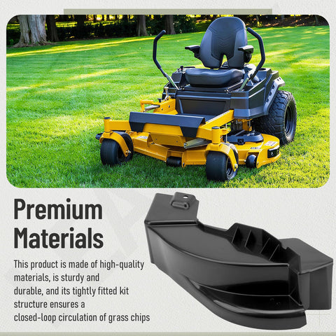 LeafFlex close-up of leaf-crushing design improves debris handling.