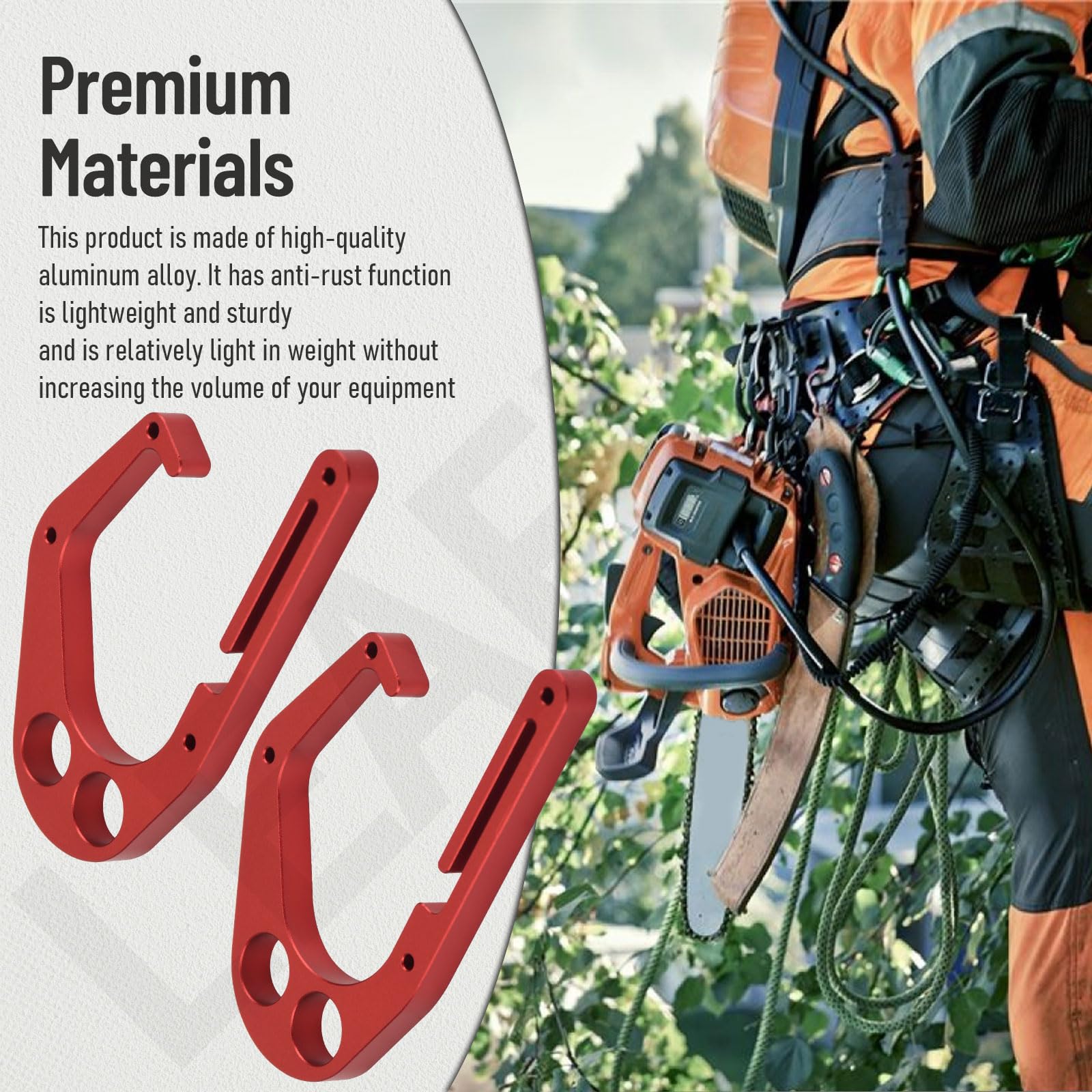 LEAFLEX rust-resistant aluminum hook remains lightweight yet sturdy