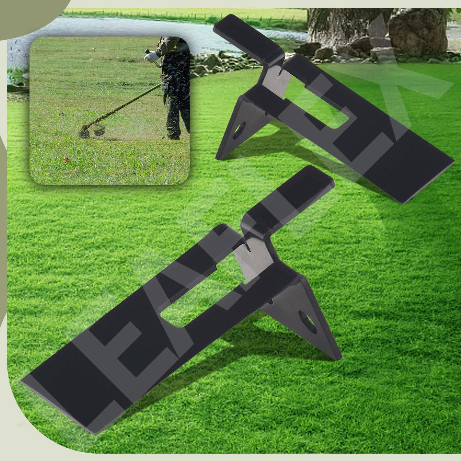 Leaflex blade compatible with Ridgid and Ryobi trimmers for versatile use