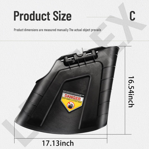 Leaflex chute assembly provides broad compatibility for MTD and Cub Cadet models.