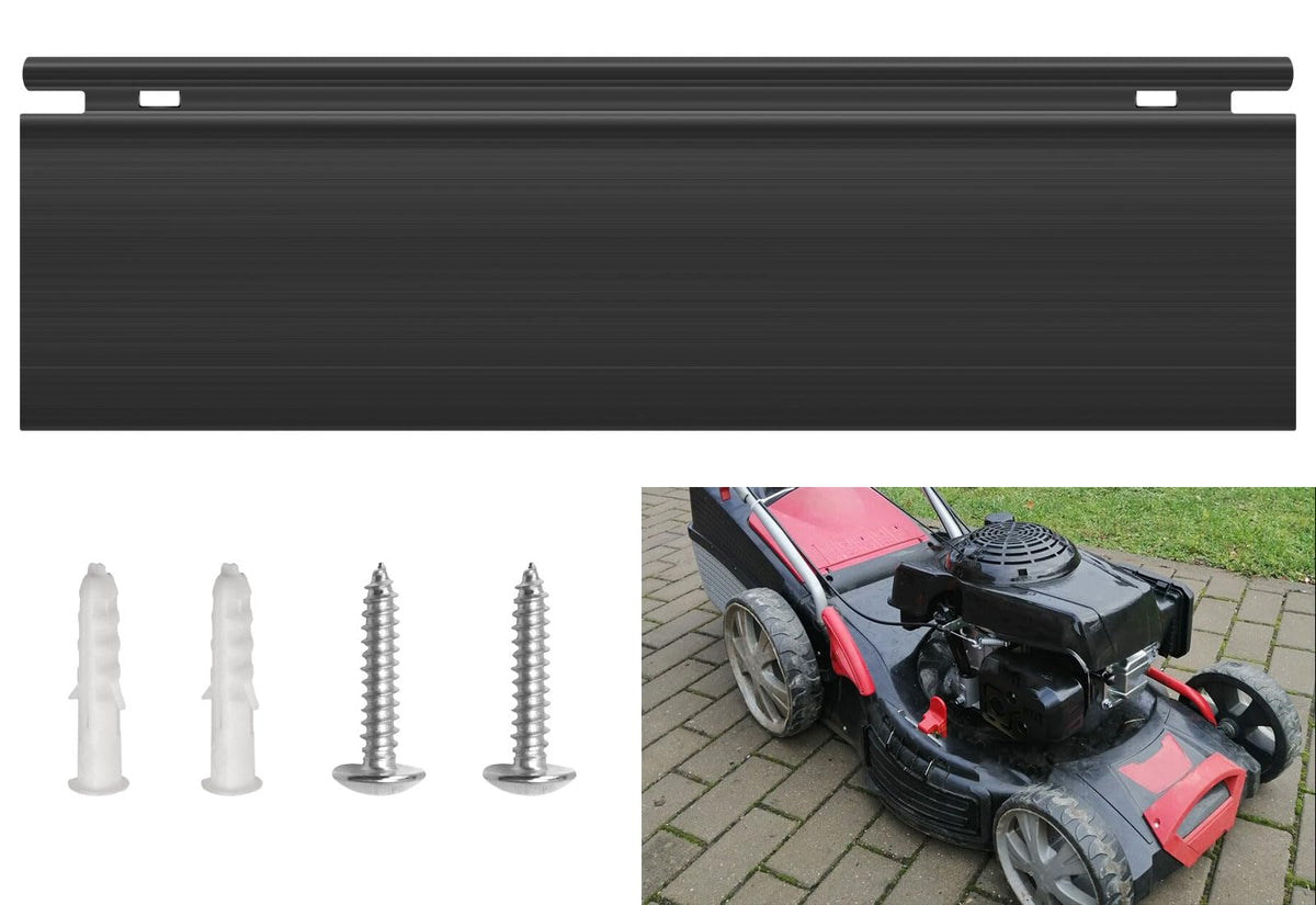 Leaflex trailing shield flap on Toro mower improves debris control during mowing.