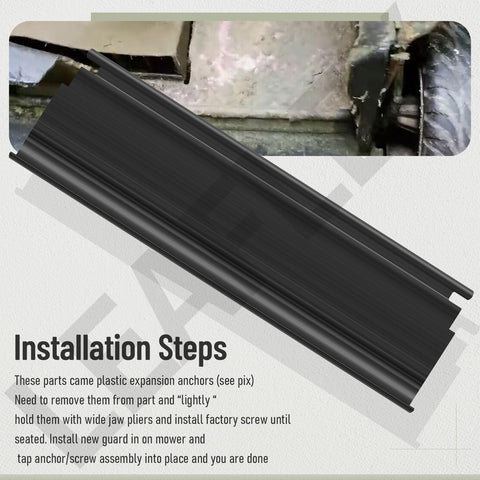 LEAFLEX trailing shield flap protects the operator from debris during mowing.