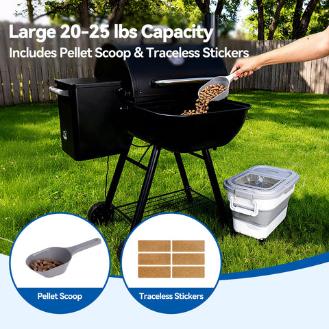 Leafory storage container foldable design saves space in outdoor grilling area