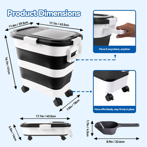Leafory wheels enable easy transport of pellets around the outdoor setup