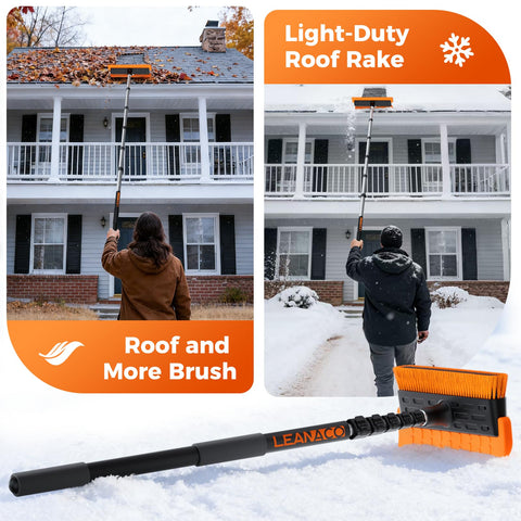 Leanaco 24ft telescoping pole extends reach for safe overhead cleaning.