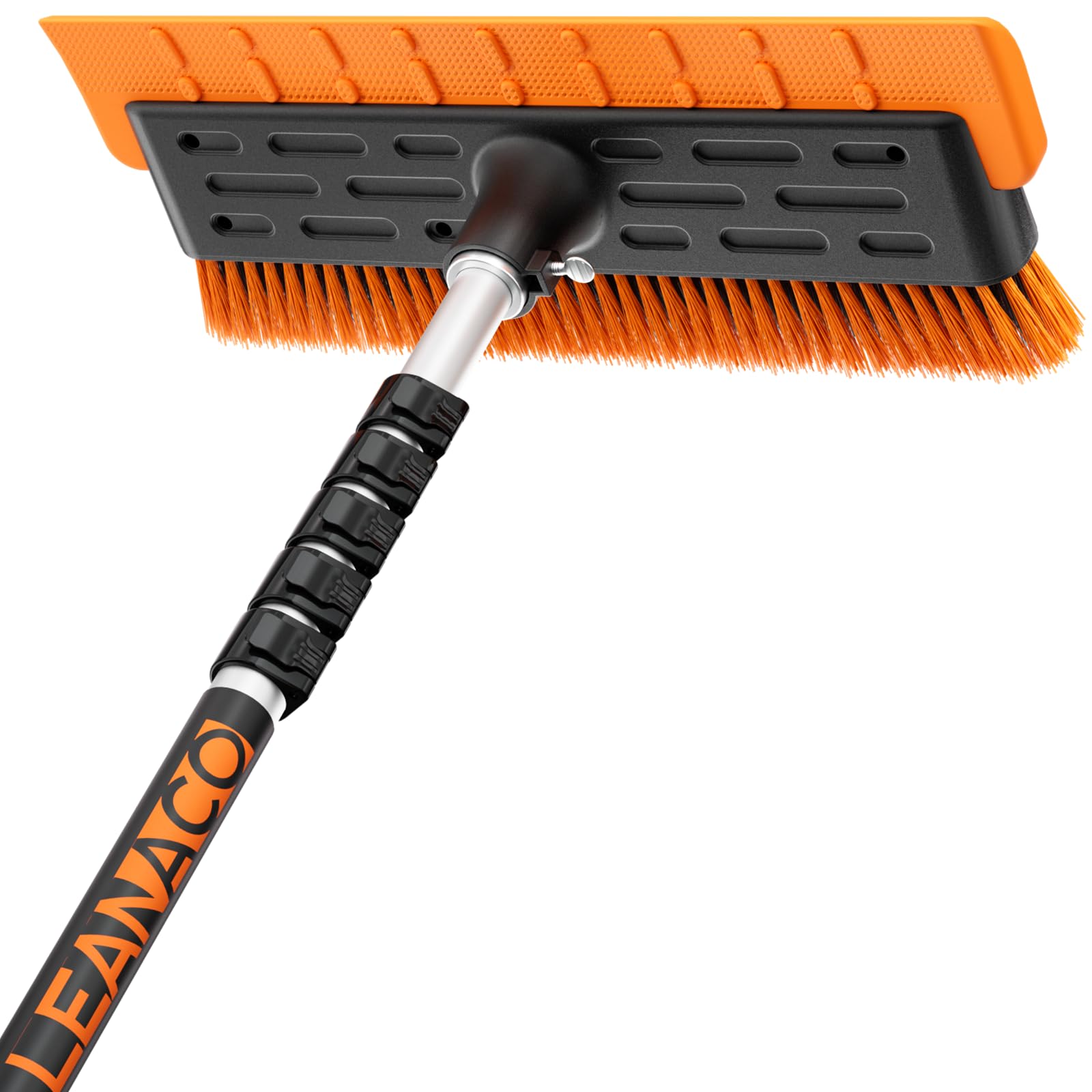Leanaco year-round roof rake with foam head removing snow safely from shingles.