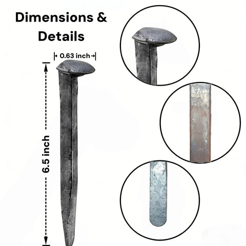 LeapDen five-pack rail spike set image underscores bulk value for projects.