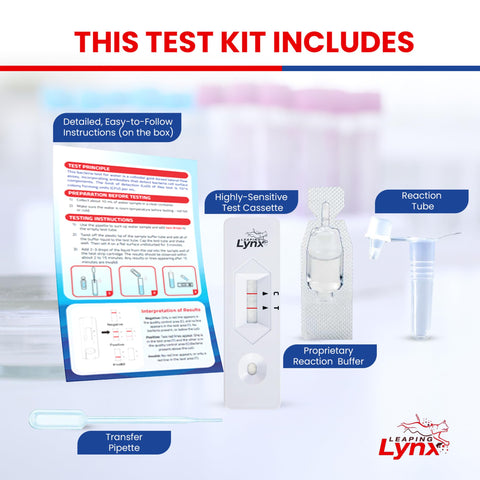 Leaping Lynx Bacteria Test Kit instruction manual for setup.