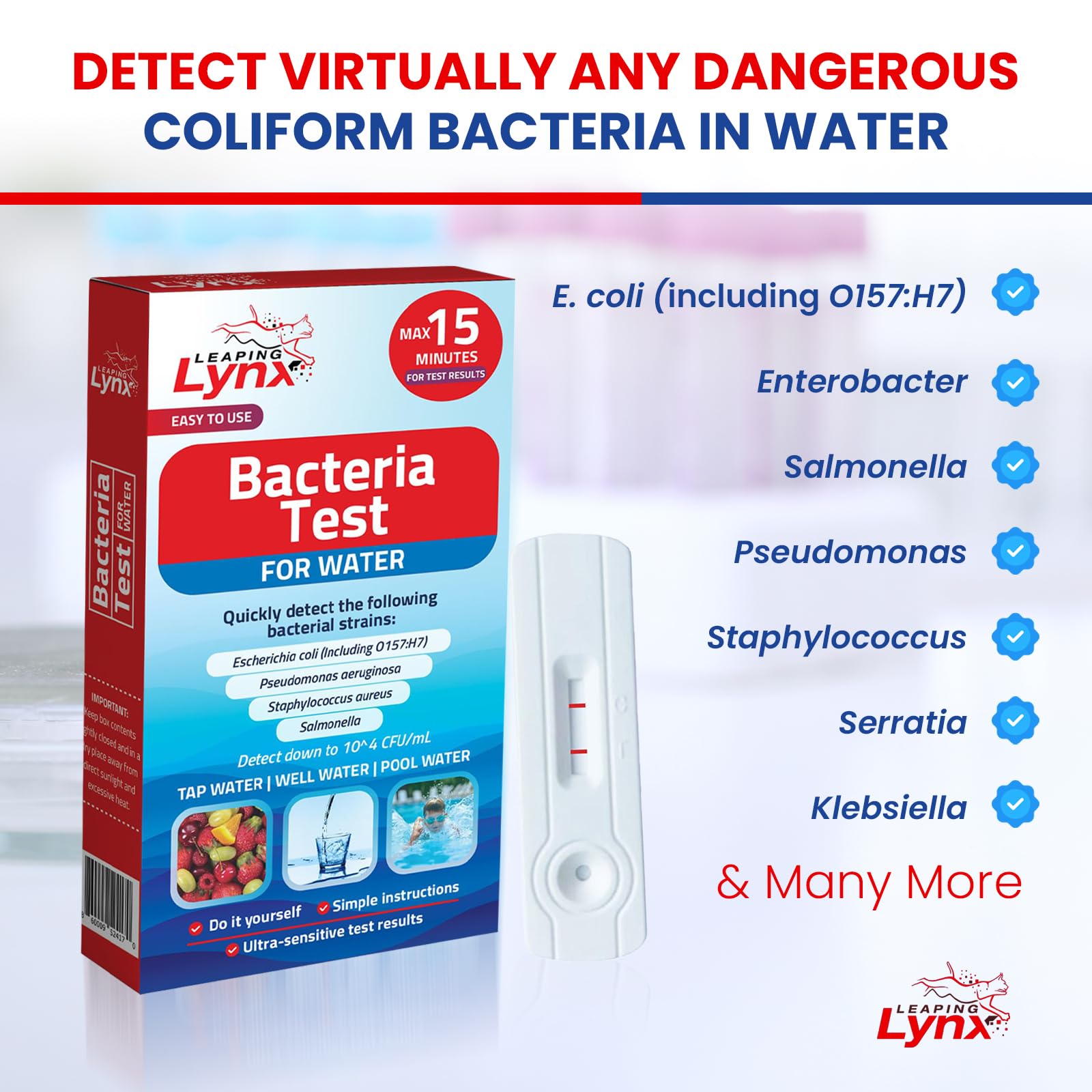 Leaping Lynx Bacteria Test Kit step-by-step guide for easy use.