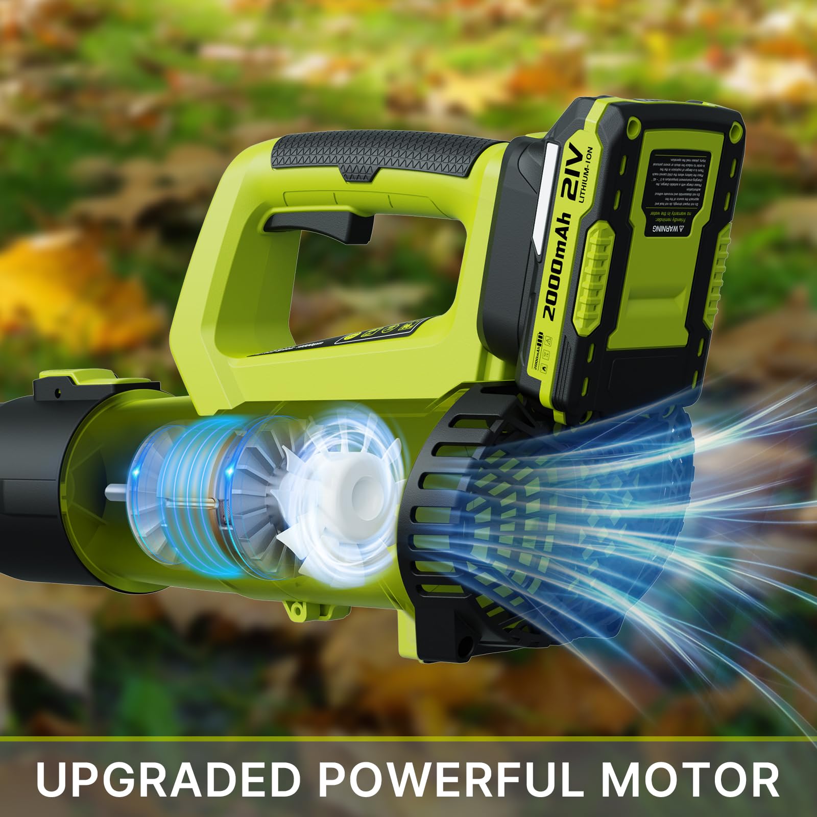 LEAPUL leaf blower lightweight design at about 4 pounds for easy handling