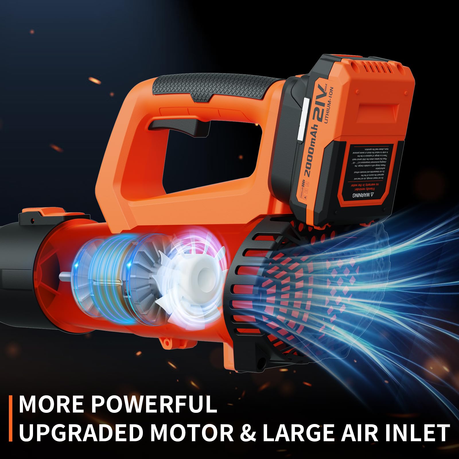 LEAPUL 420 CFM airflow boosts yard cleanup efficiency.
