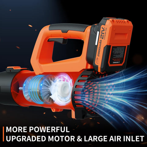 LEAPUL 420 CFM airflow boosts yard cleanup efficiency.