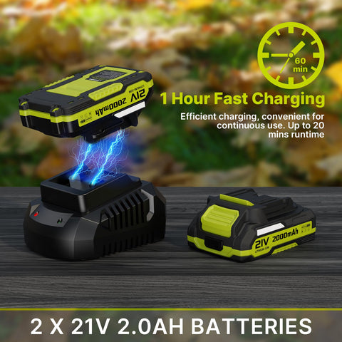 LEAPUL cordless leaf blower with turbo motor for stronger airflow