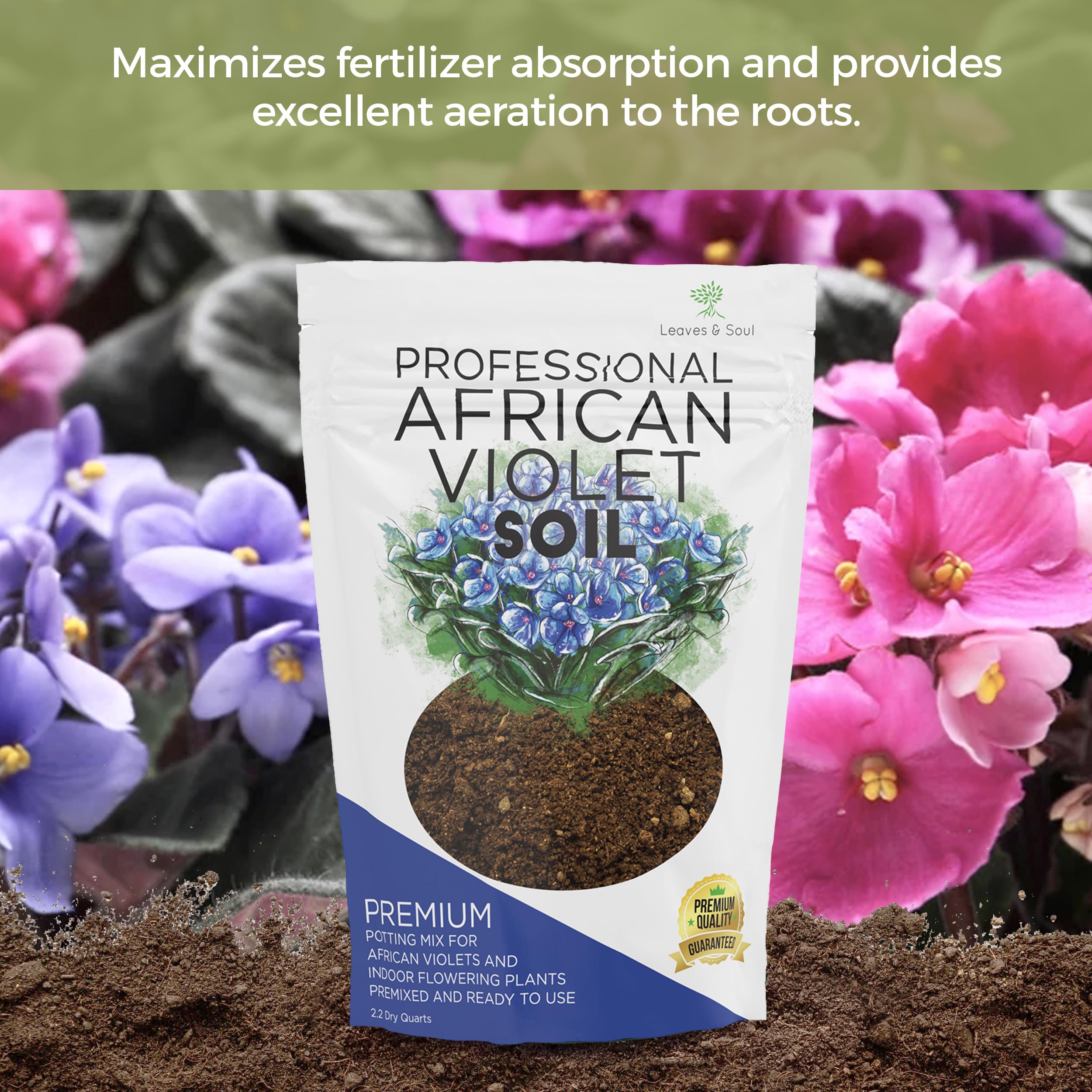 Leaves and Soul 2.2 quarts bag—great value and resealable for long-term use.