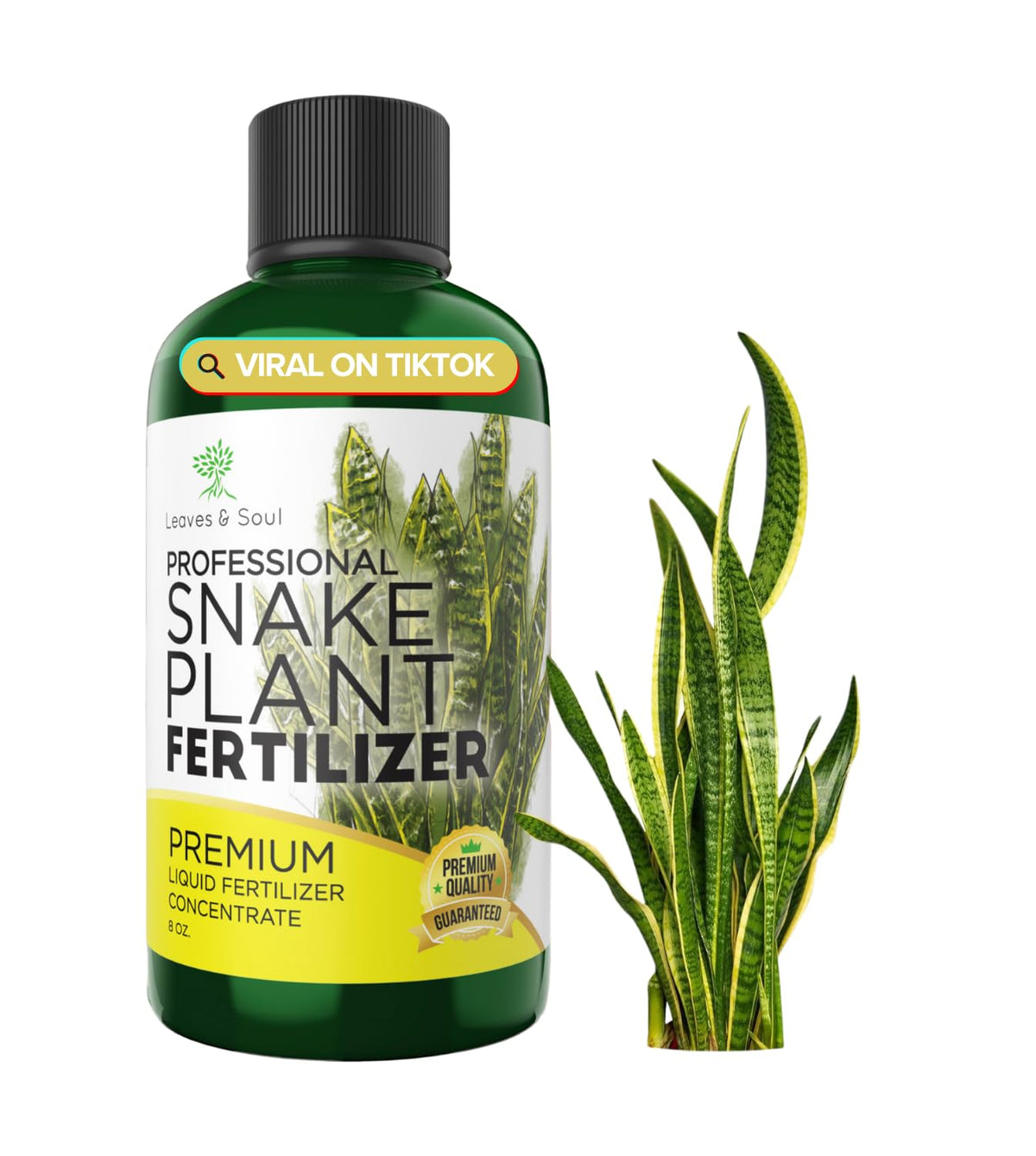 Leaves and Soul balance bottle pour for precise application during watering.