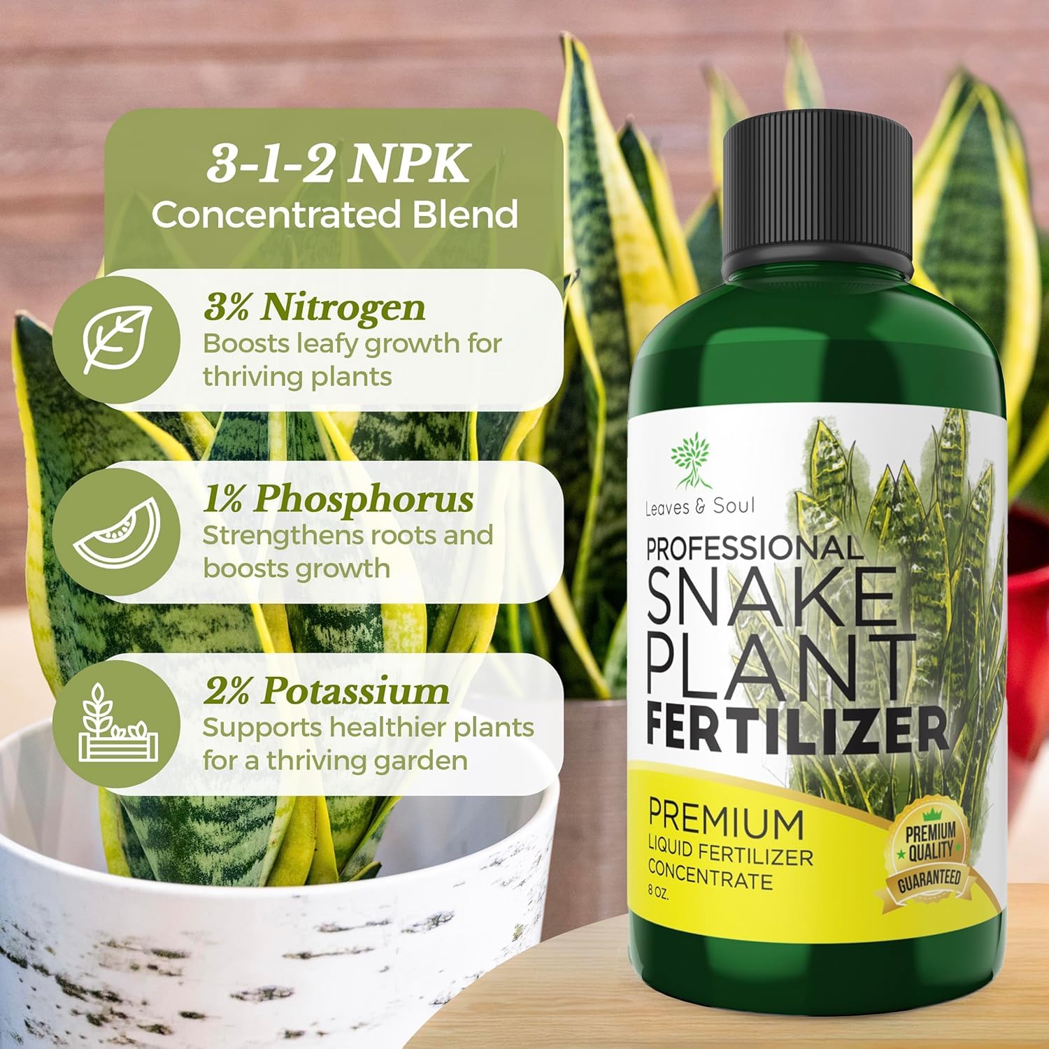 Leaves and Soul liquid fertilizer dilution mixes easily with water for steady feeding.