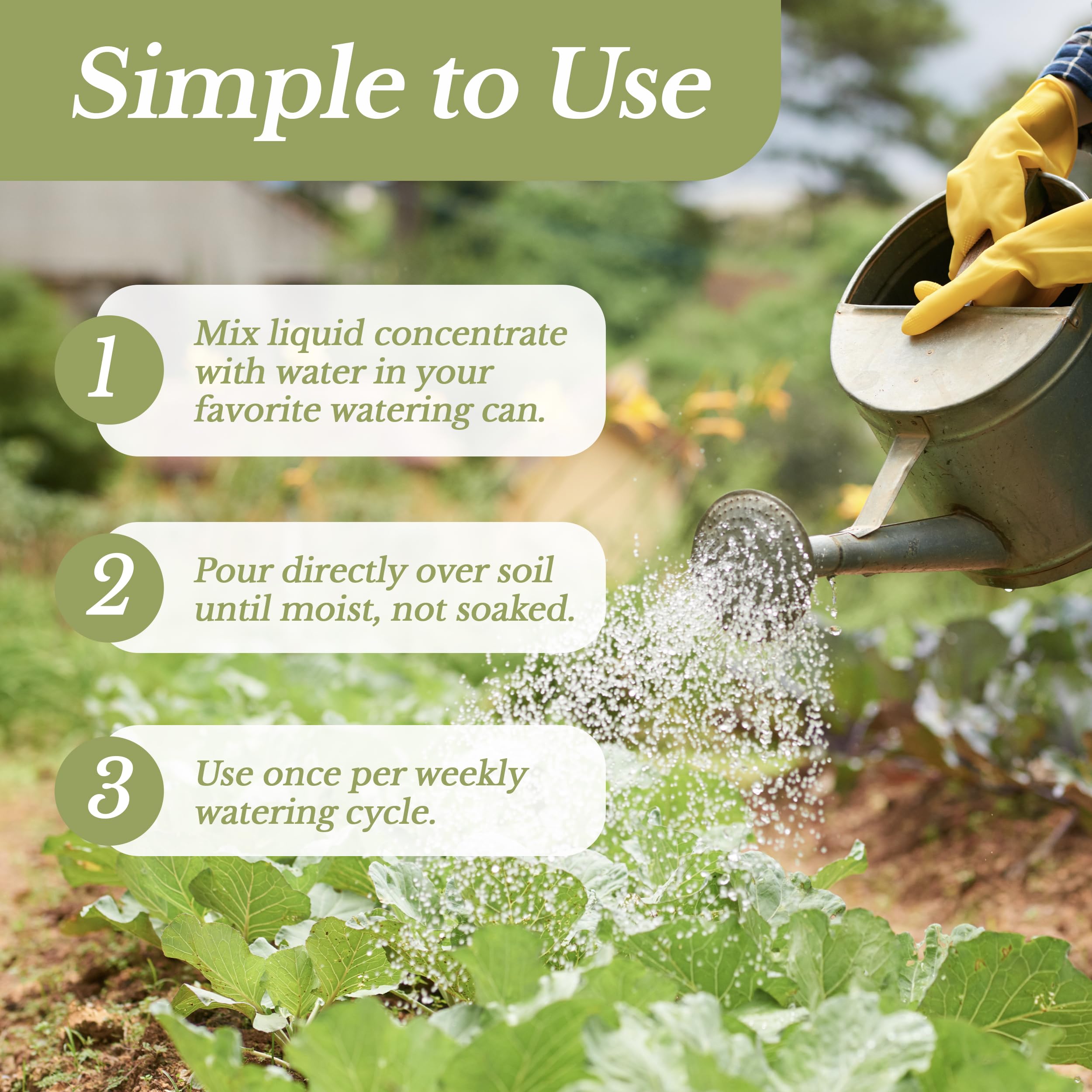Leaves and Soul liquid nutrient blend label close-up for precise garden feeding.