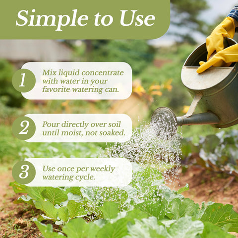 Leaves and Soul liquid nutrient blend label close-up for precise garden feeding.