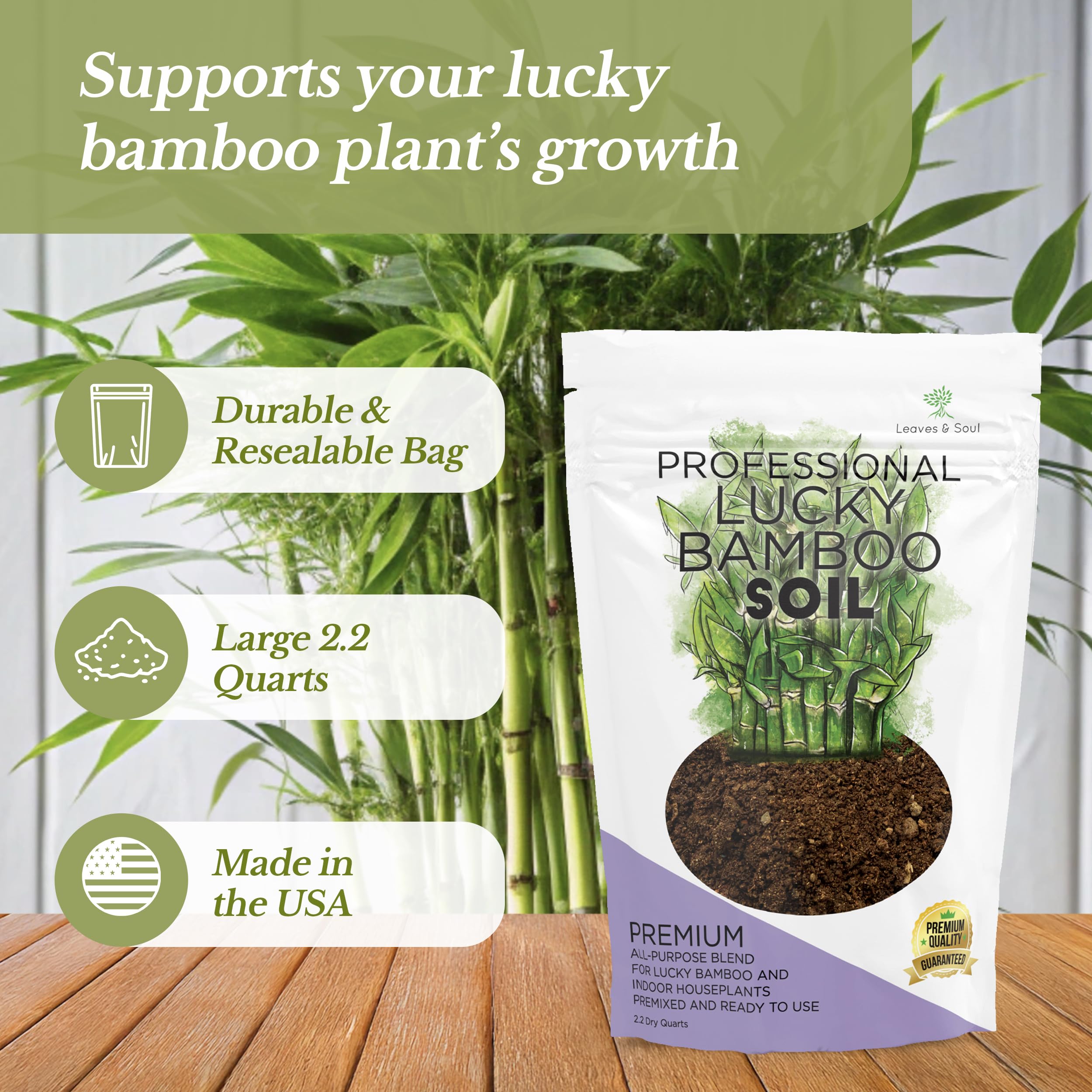 Leaves and Soul premixed soil supports nutrient uptake for indoor plants