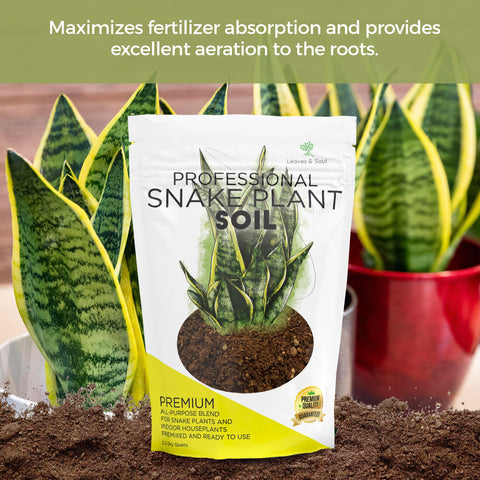 Leaves and Soul premium premixed soil packaging shows USA-made quality for reliable planting.