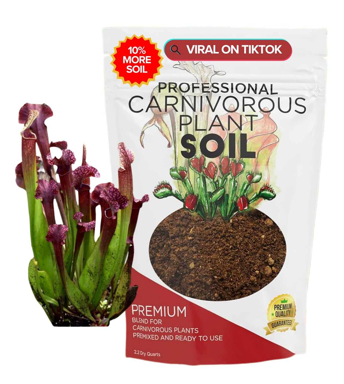 Leaves and Soul professional carnivorous soil bag ready-to-use for thriving roots and aeration