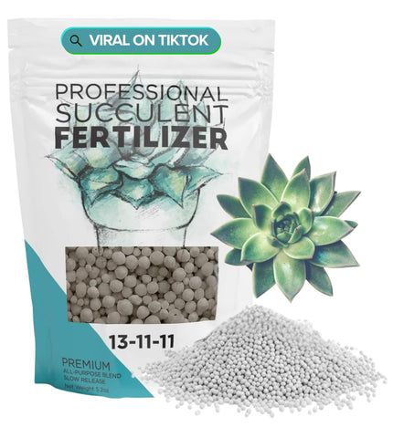 Leaves and Soul succulent fertilizer pellets in bag for easy, slow-release feeding.