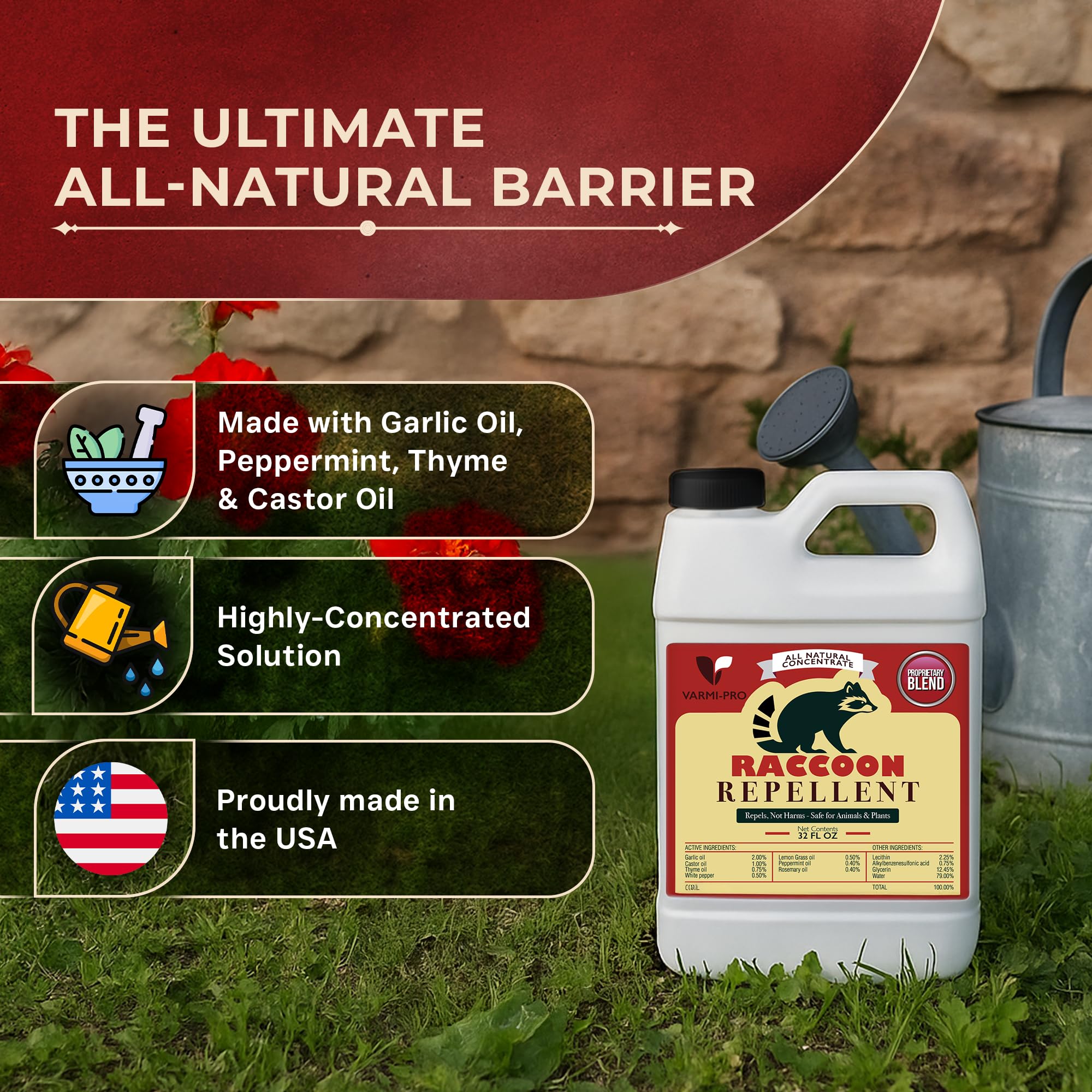 Leaves and Soul VarmiPro USA-made label highlighting natural ingredients